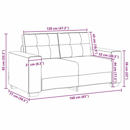 Sofa Sæt Med Pude Med Pude 2 Pcs Grå 221 X 78 X 80 Cm Stof - Billede 10