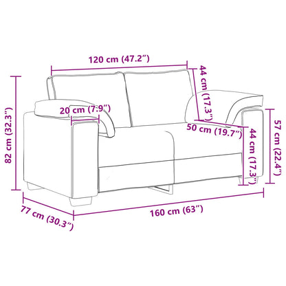 Sofa 2 Dele 219 X 80 X 82 Cm Stof - Billede 10