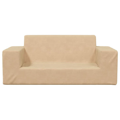 2-Personers Sofa Til Børn Med Stjerner Blødt Plys