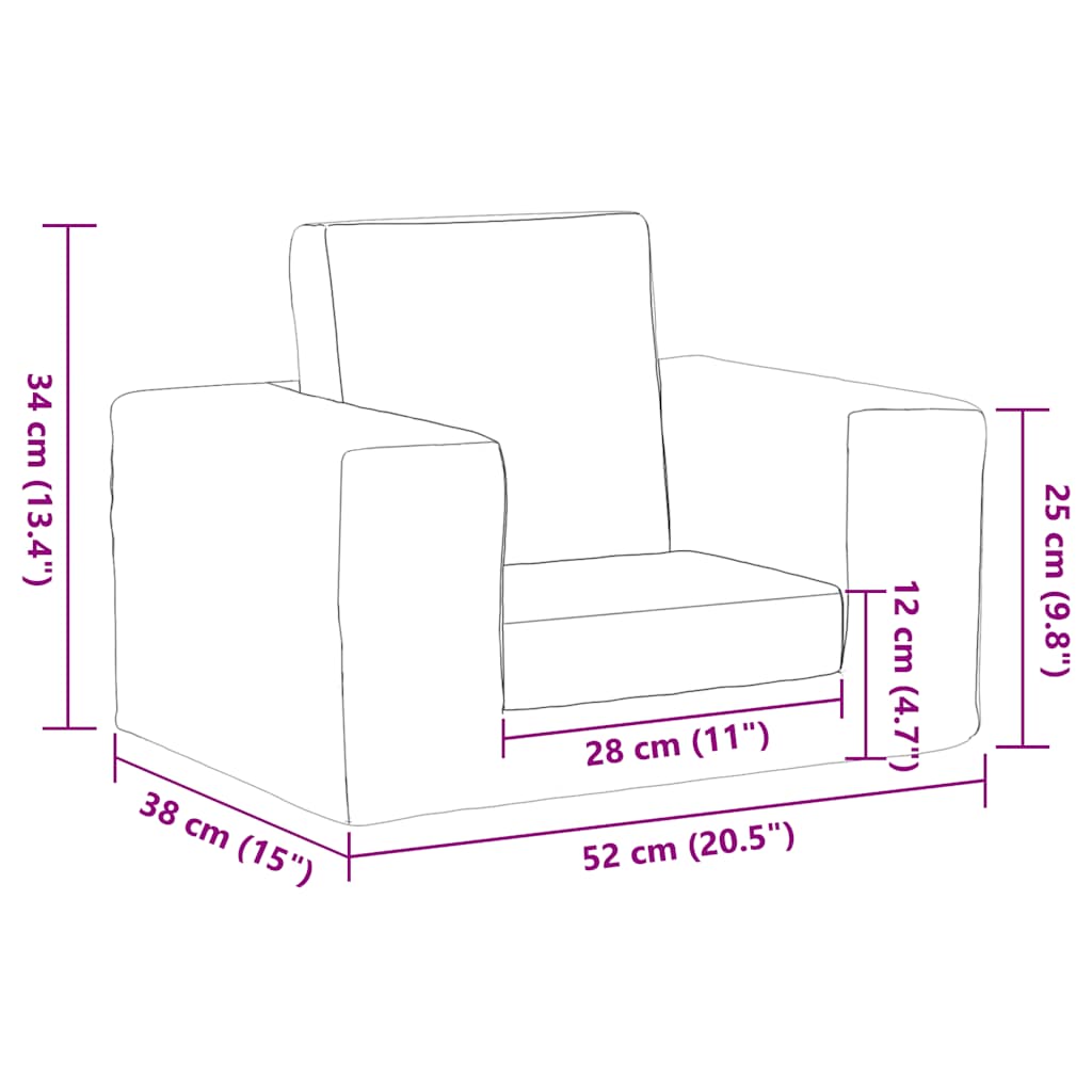 Sofa Til Børn Med Stjerner Blødt Plys