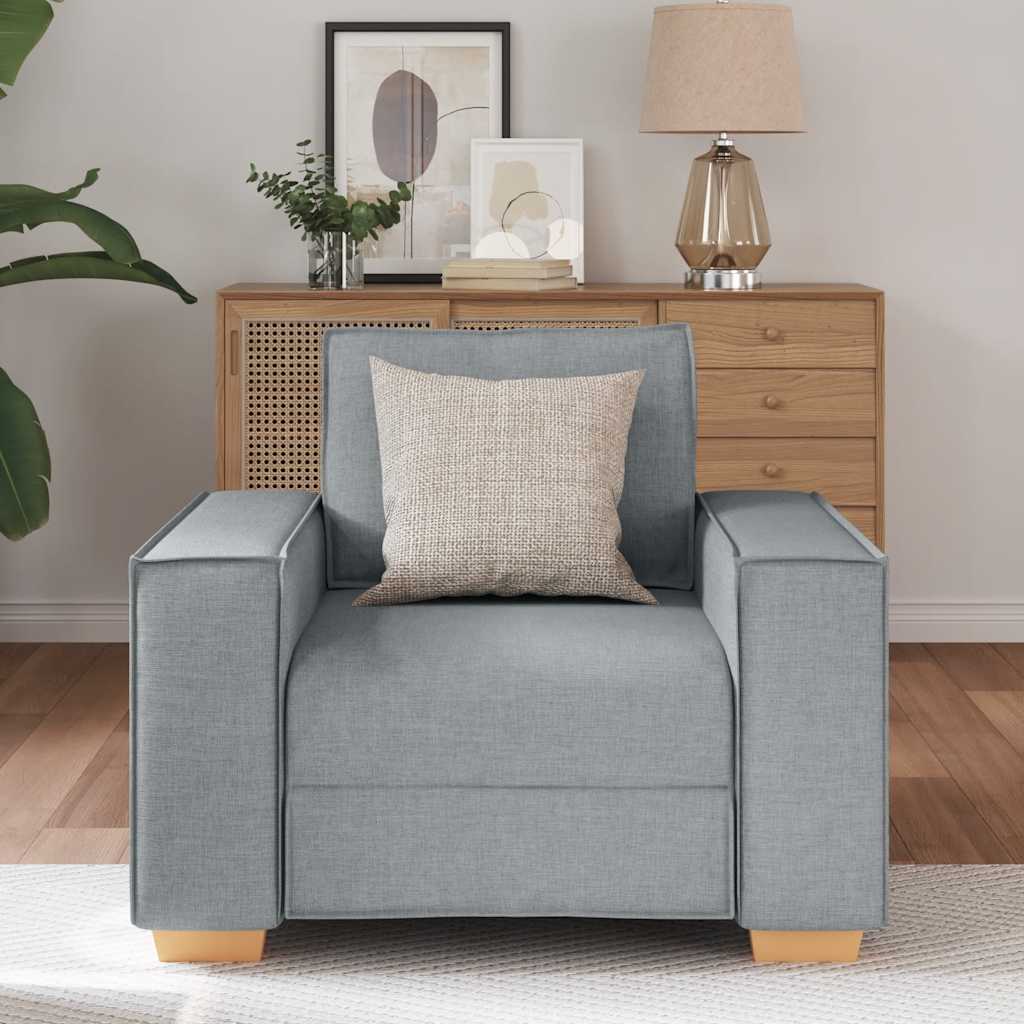 Sofastol Lysegrå 60 Cm Stof - billede 3