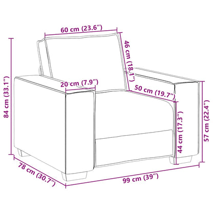 Sofastol Lysegrå 60 Cm Stof - billede 9