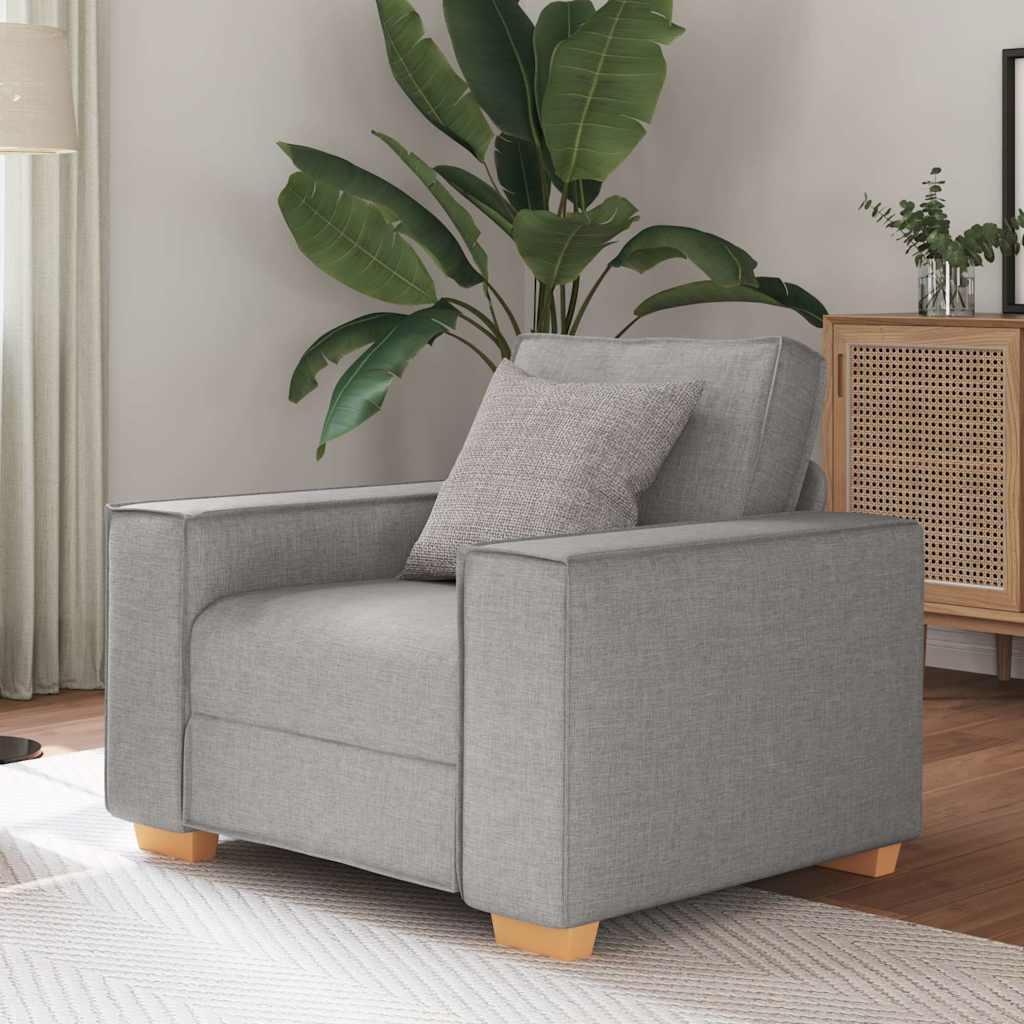 Sofastol Lysegrå 60 Cm Stof