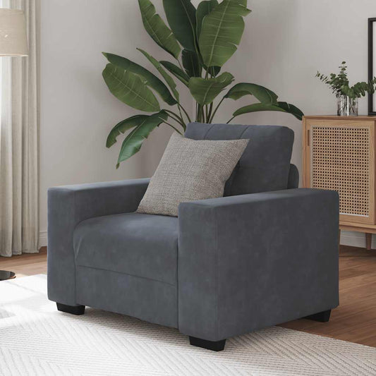 Sofastol 59 Cm Fløjl Mørkegrå