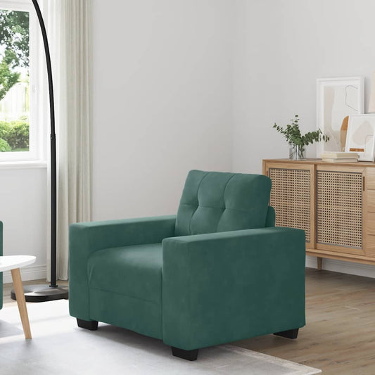 Sofastol 59 Cm Fløjl Lysegrøn Hvid