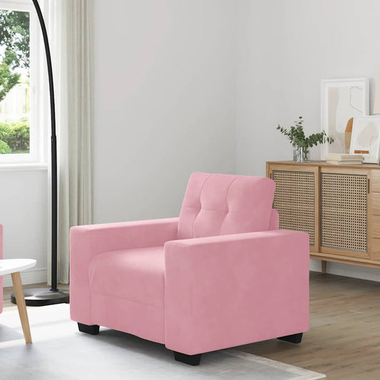 Sofastol 59 Cm Fløjl Lyserød