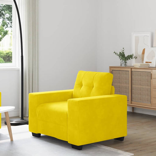Sofastol 59 Cm Fløjl Gul