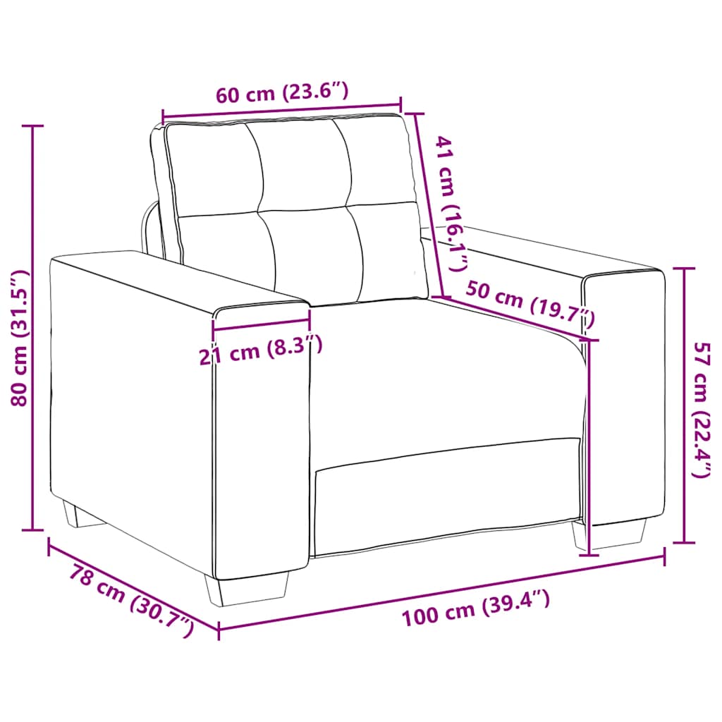 Sofastol Fløjl - Billede 9