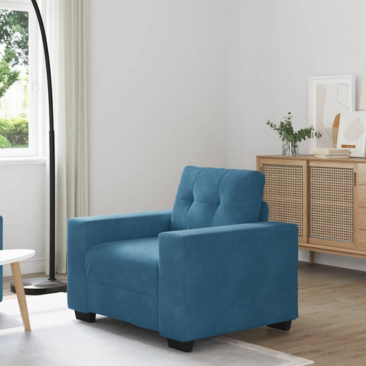 Sofastol 59 Cm Fløjl Blå