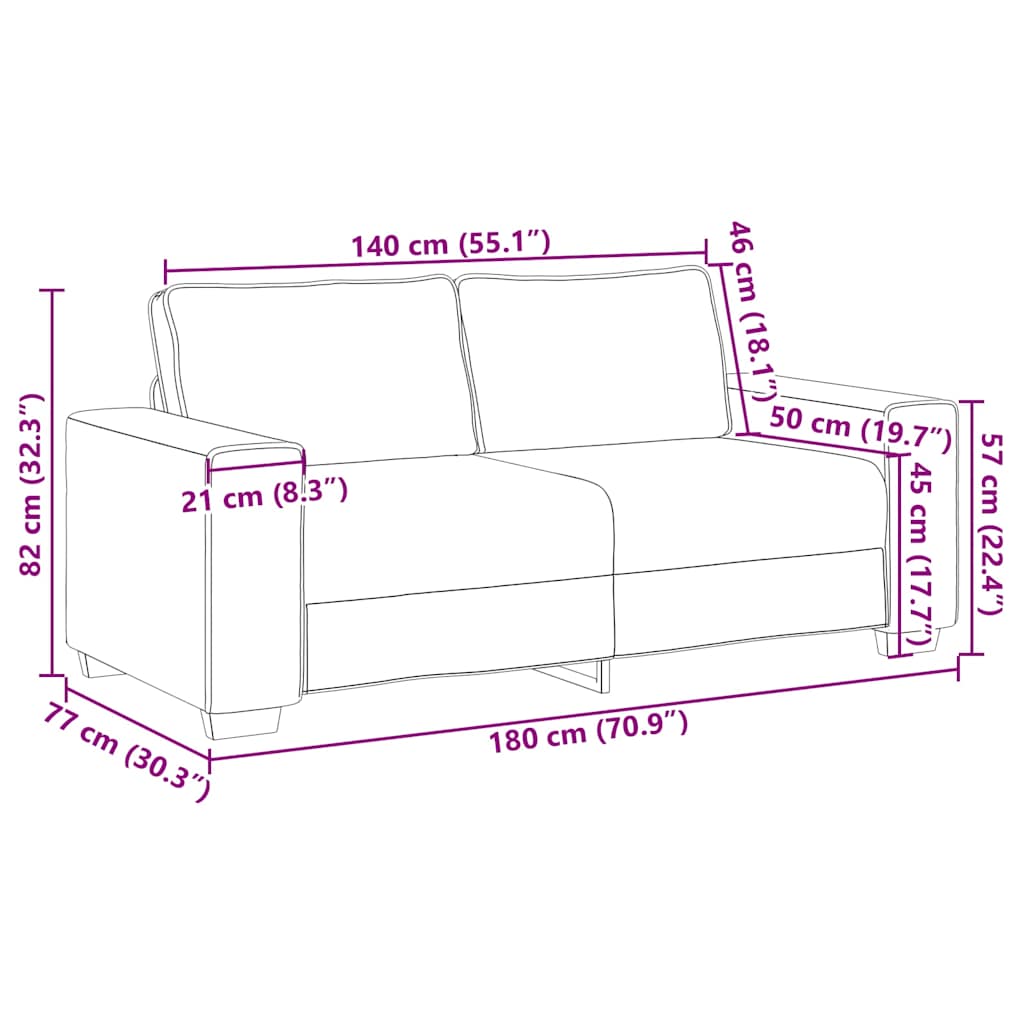 2-personers Sofa 180x77x82 Cm Hør - Billede 9