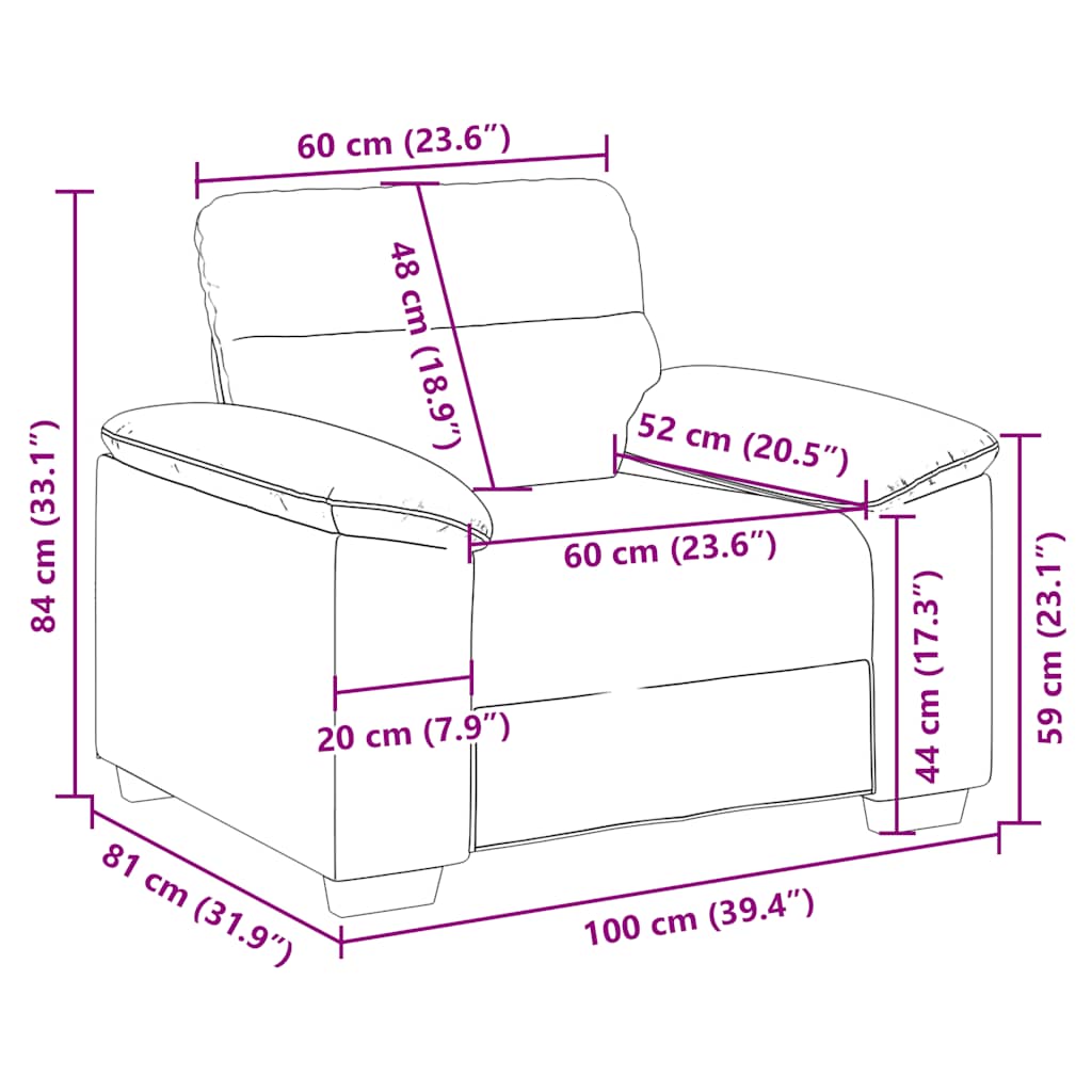Lænestol 60 Cm Hør - billede 9
