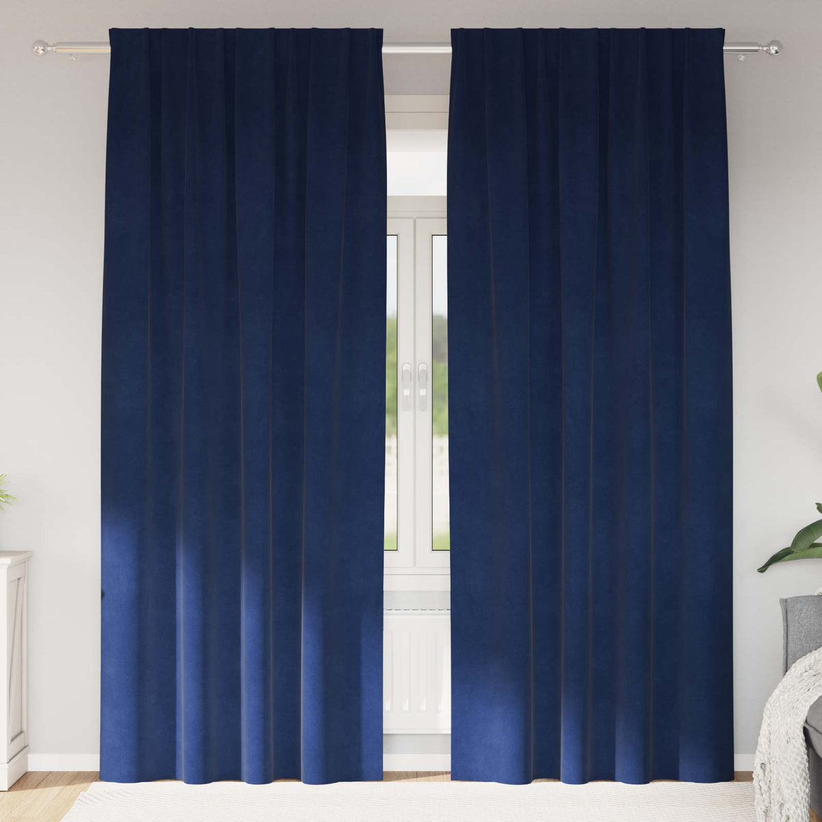 Mørklægningsgardiner 2 Stk. Fløjl - Variant 4107202