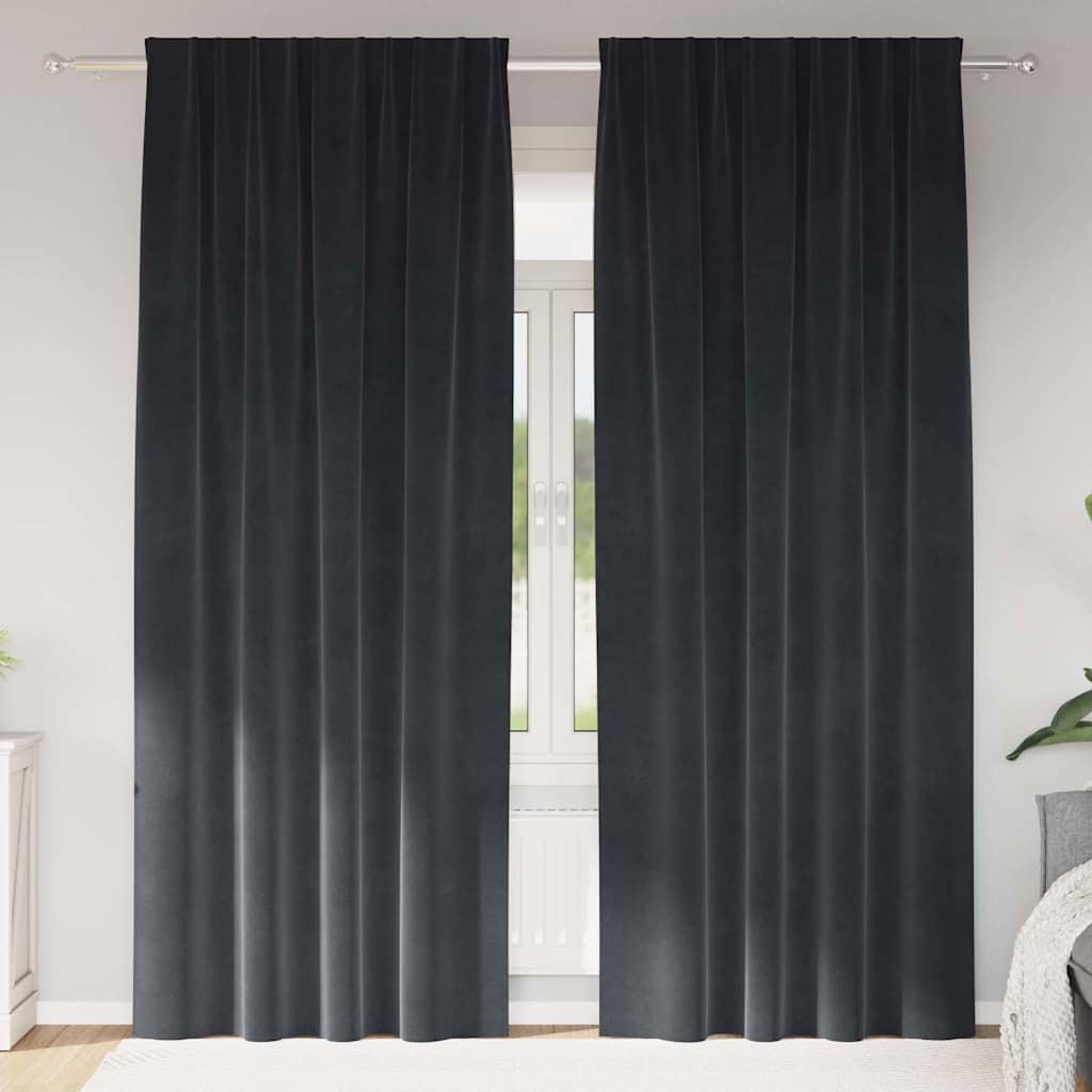 Mørklægningsgardiner 2 Stk. Fløjl - Variant 4107231