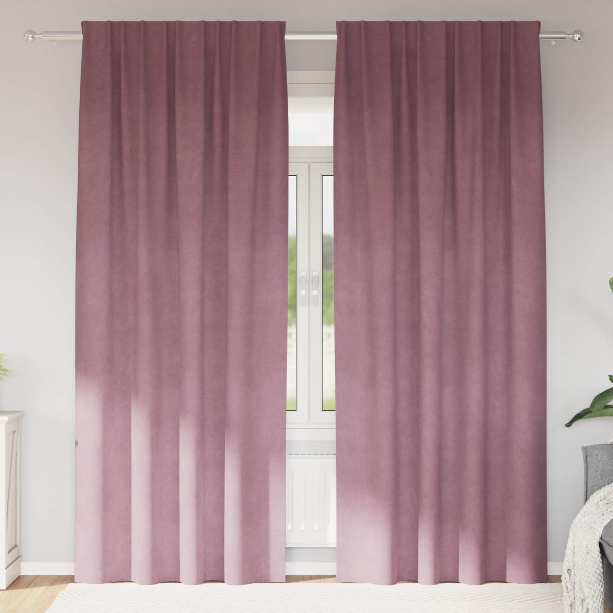Mørklægningsgardiner 2 Stk. Fløjl - Variant 4107247