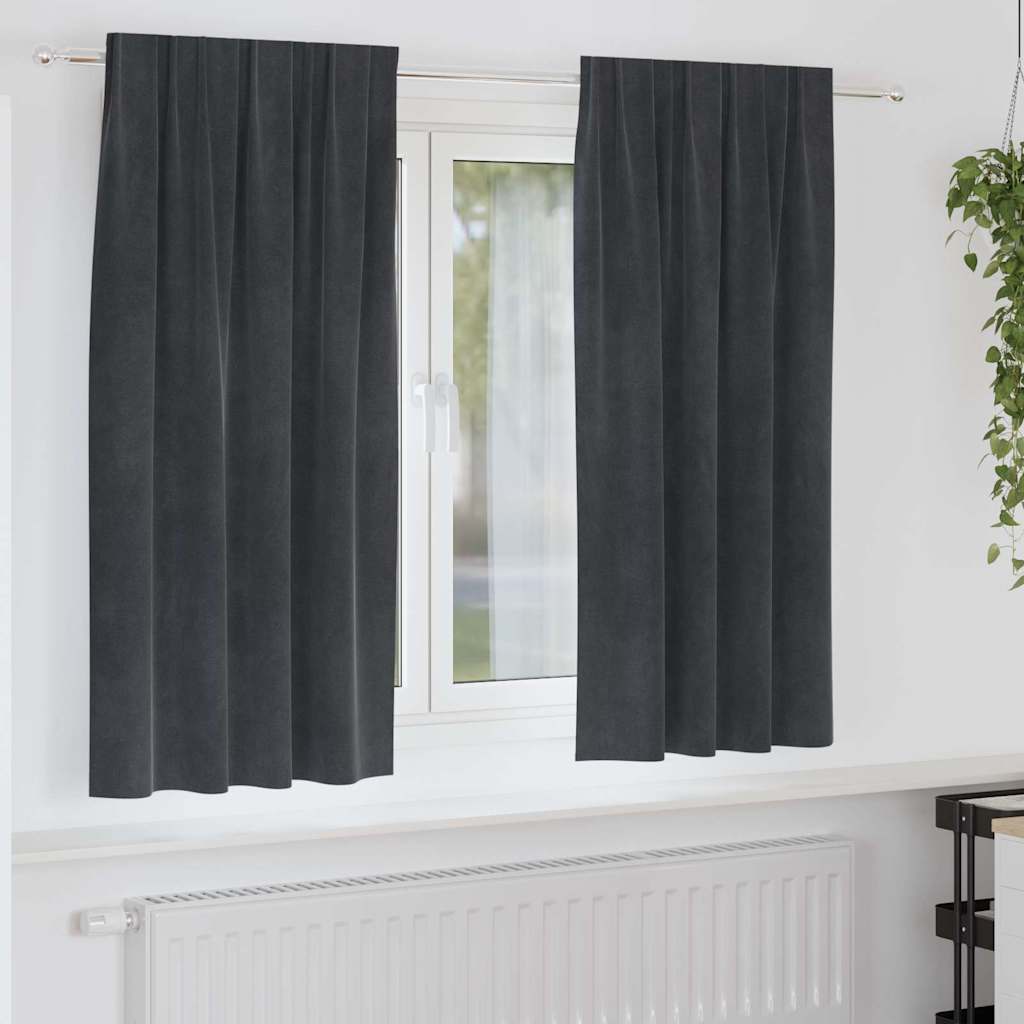 Mørklægningsgardiner 2 Stk. Fløjl - Variant 4107259