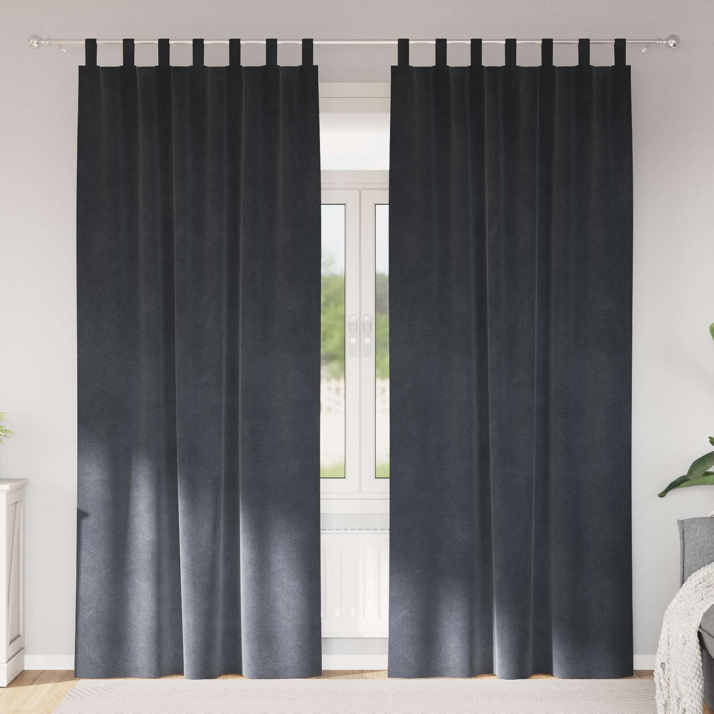 Mørklægningsgardiner 2 Stk. Fløjl - Variant 4107266