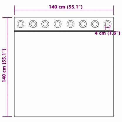 Mørklægningsgardiner Med Ringe 2 Dele 140 X - Billede 8