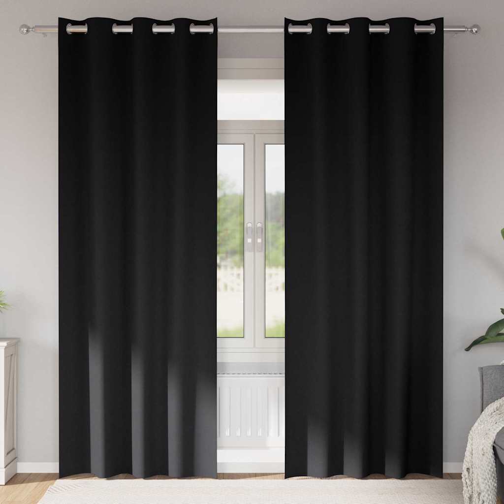 Mørklægningsgardiner Med Ringe 2 Dele 140 X