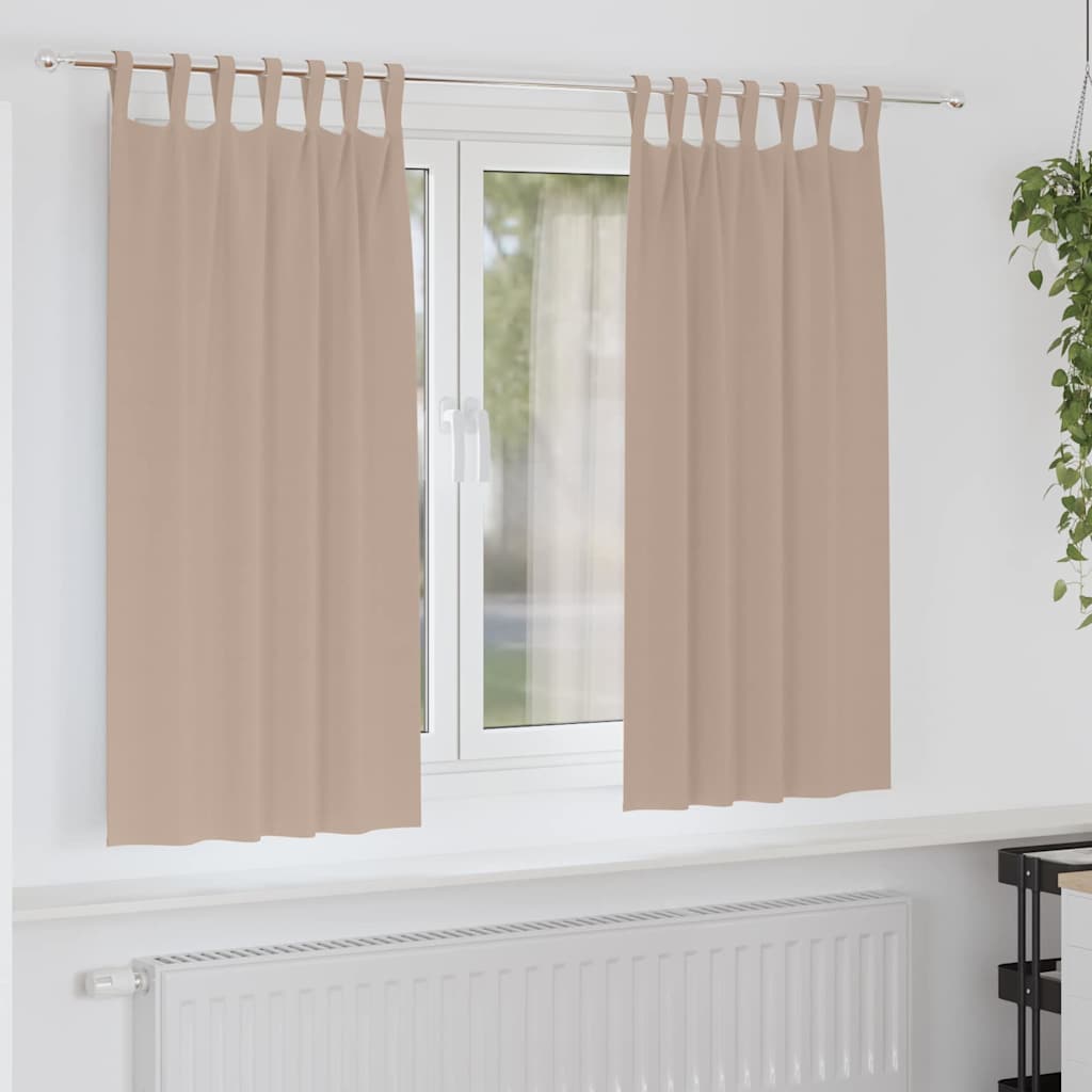 Mørklægningsgardiner Med Ringe 2 Dele 140 X