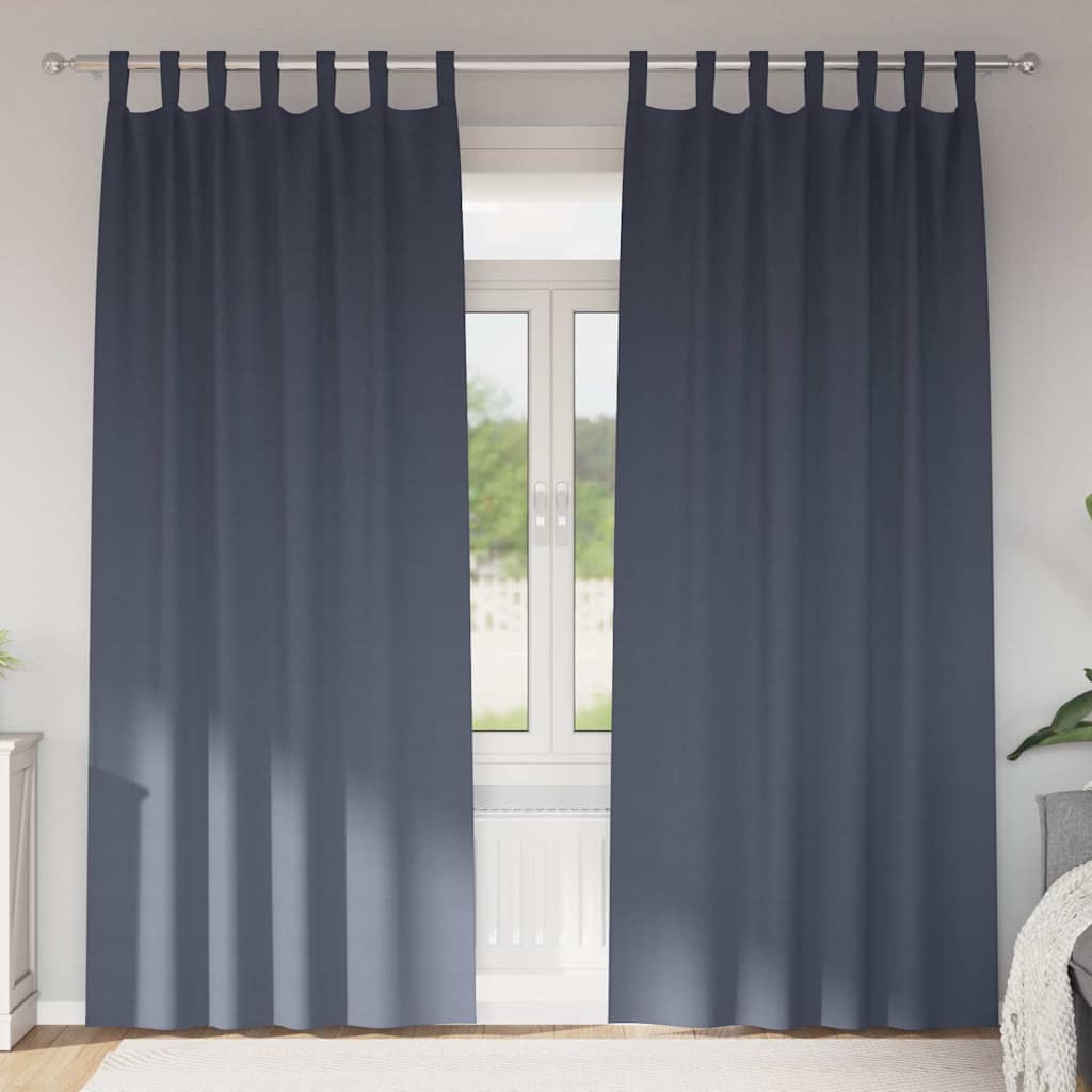 Mørklægningsgardiner Med Ringe 2 Dele 140 X