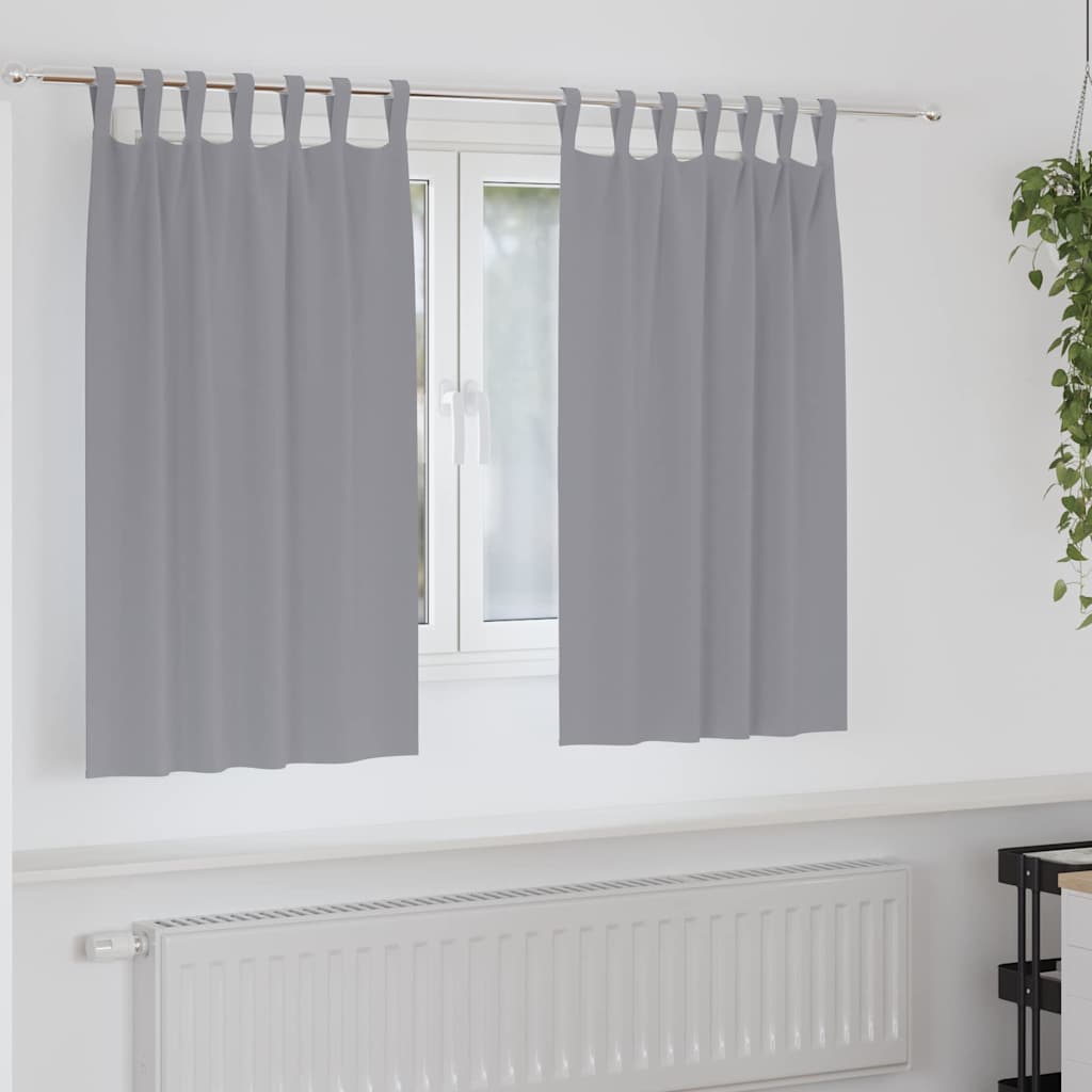 Mørklægningsgardiner Med Ringe 2 Dele 140 X