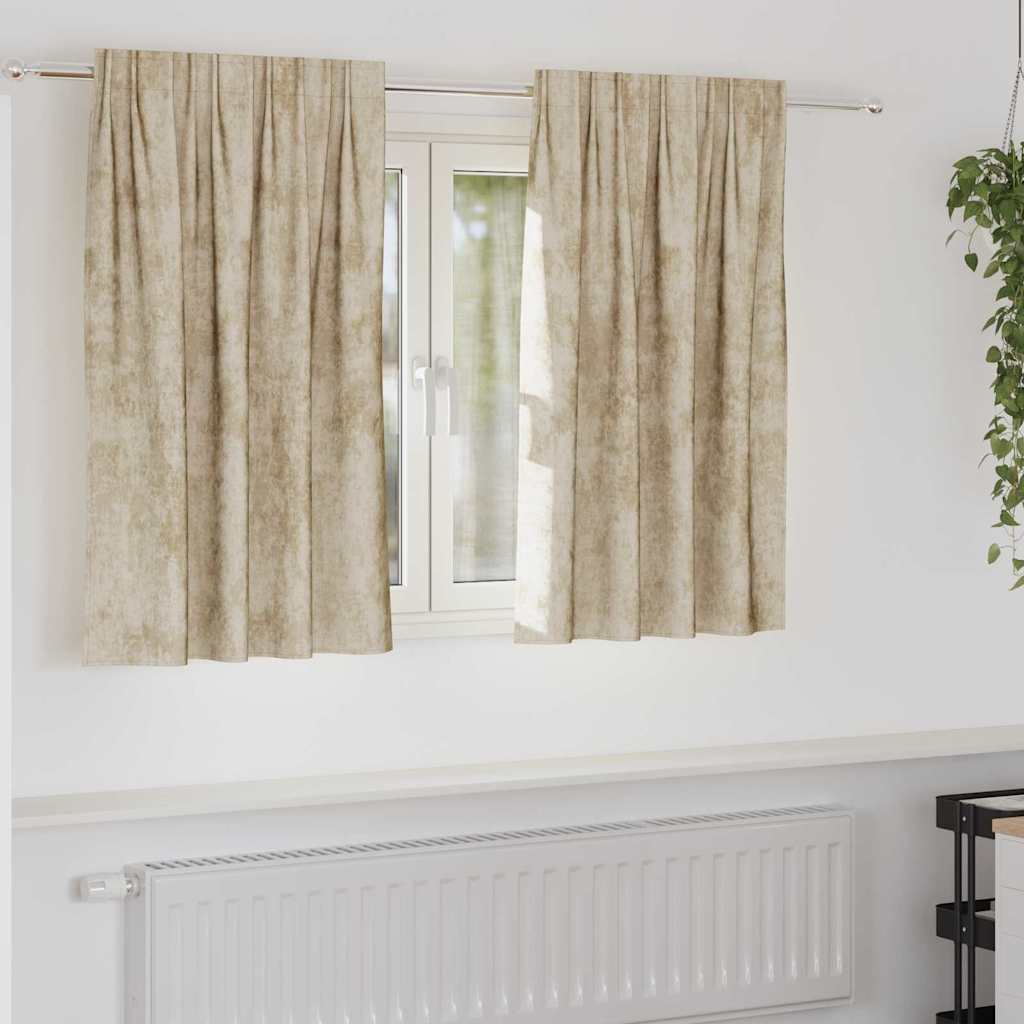 Velour Gardiner Med Gardiner 2 Dele Fløjl