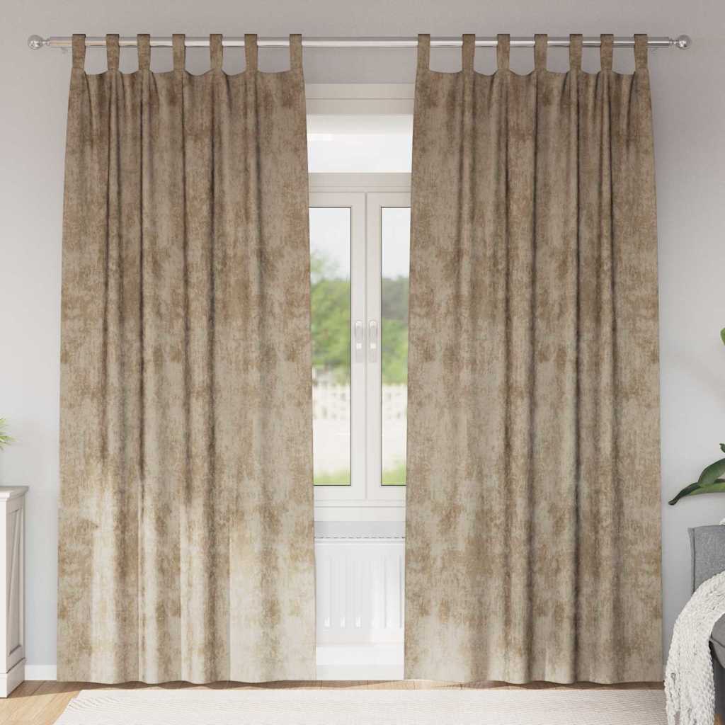 Velour Gardiner Med Gardiner 2 Dele Fløjl