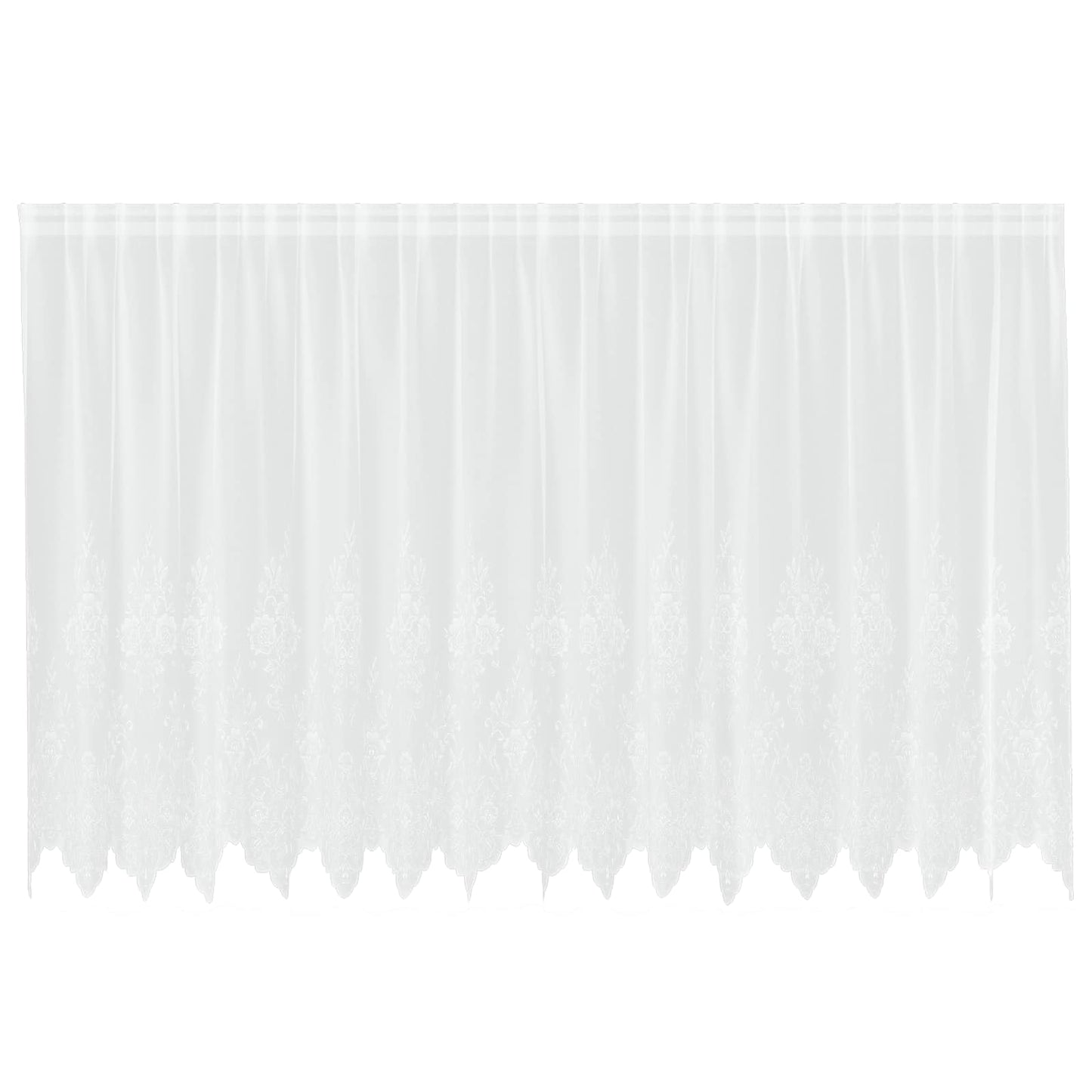 Lace Gardin Med Gardiner Blomstret 160 X 400 Cm Polyester - Billede 2