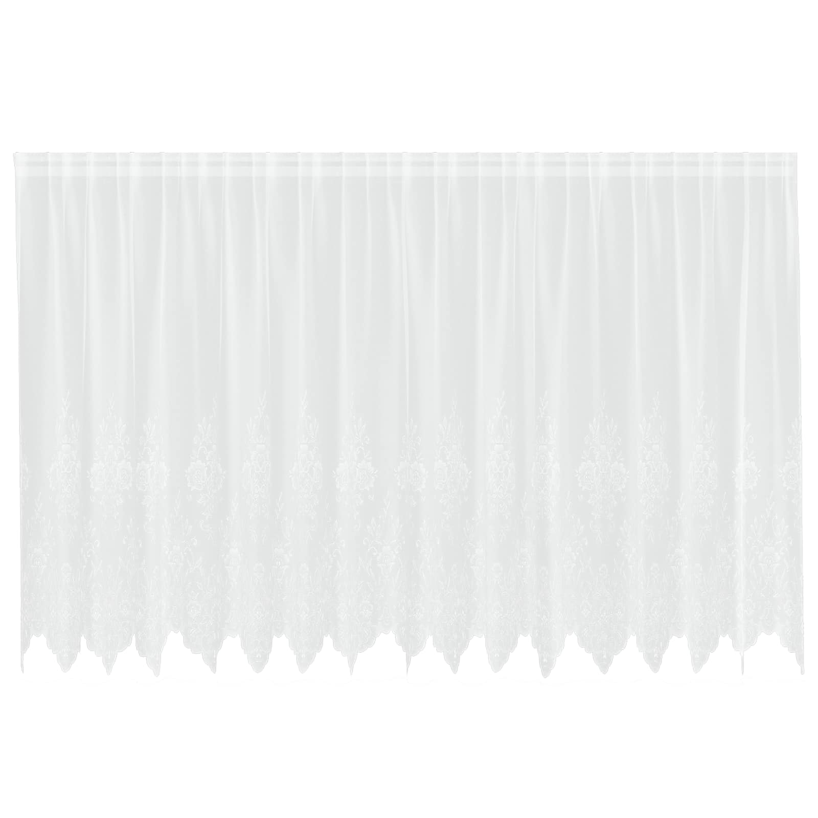 Lace Gardin Med Gardiner Blomstret 160 X 400 Cm Polyester - Billede 2