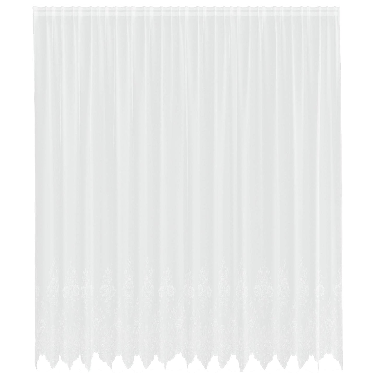 Lace Gardin Med Gardiner Blomstret 300 X 400 Cm Polyester - Billede 2