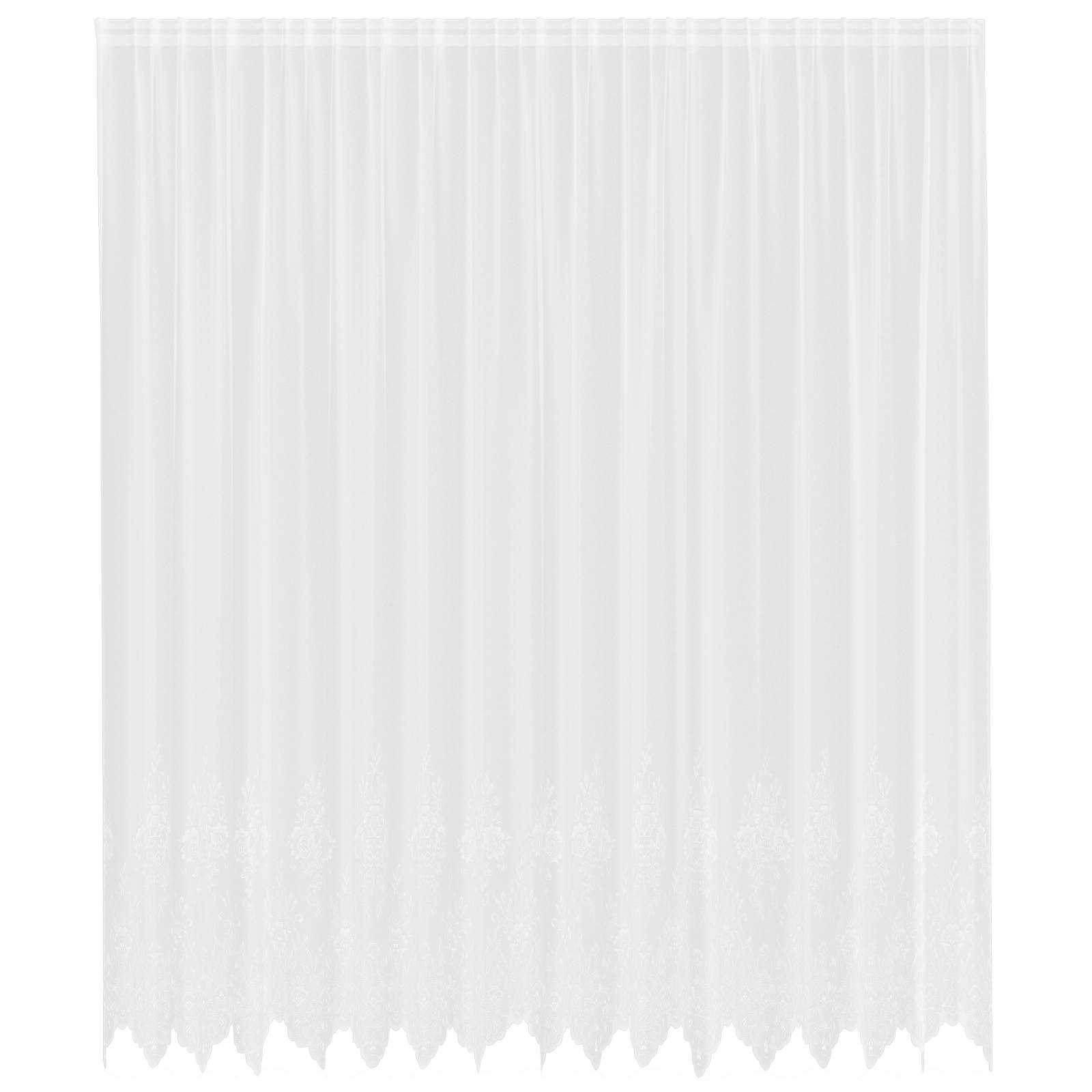 Lace Gardin Med Gardiner Blomstret 300 X 400 Cm Polyester - Billede 2