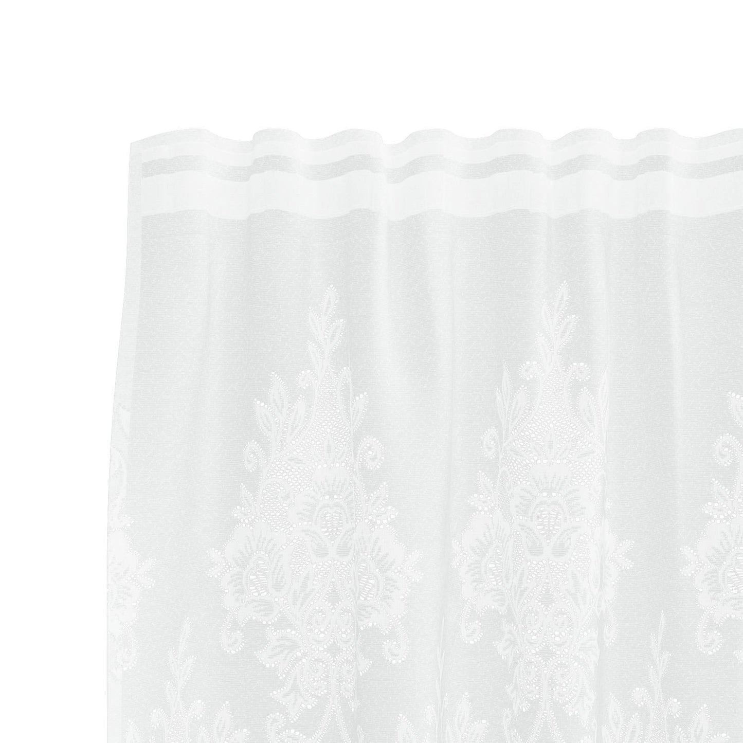 Lace Gardin Med Gardiner Blomstret 200 X 500 Cm Polyester - Billede 4
