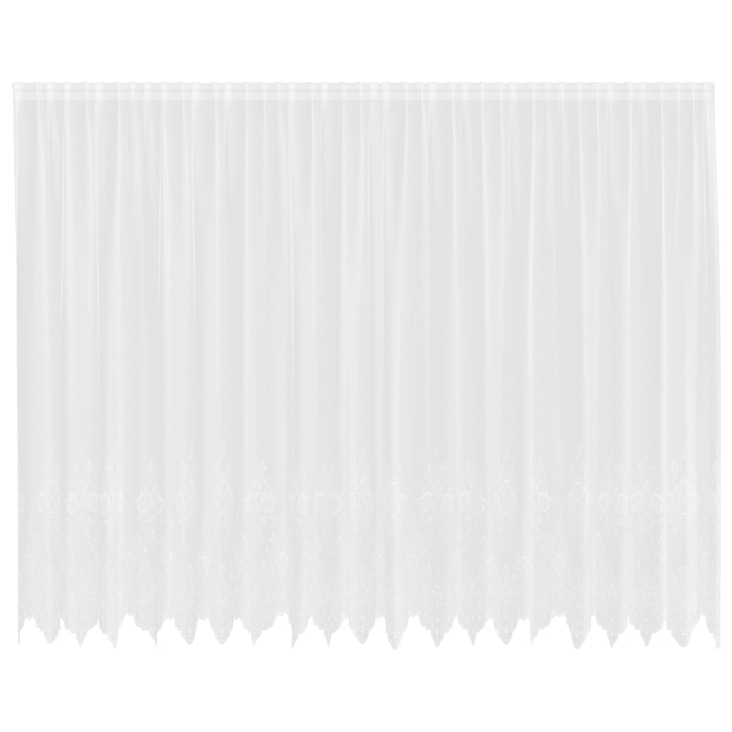 Lace Gardin Med Gardiner Blomstret 200 X 500 Cm Polyester - Billede 2