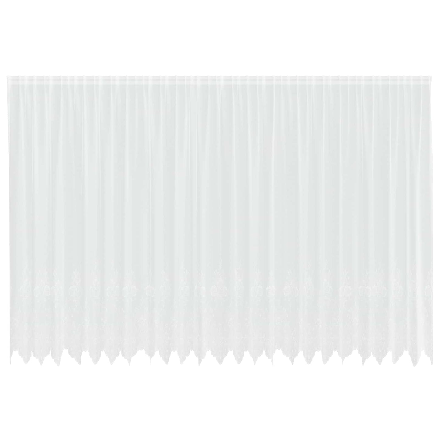 Lace Gardin Med Gardiner Blomstret 200 X 600 Cm Polyester - Billede 2