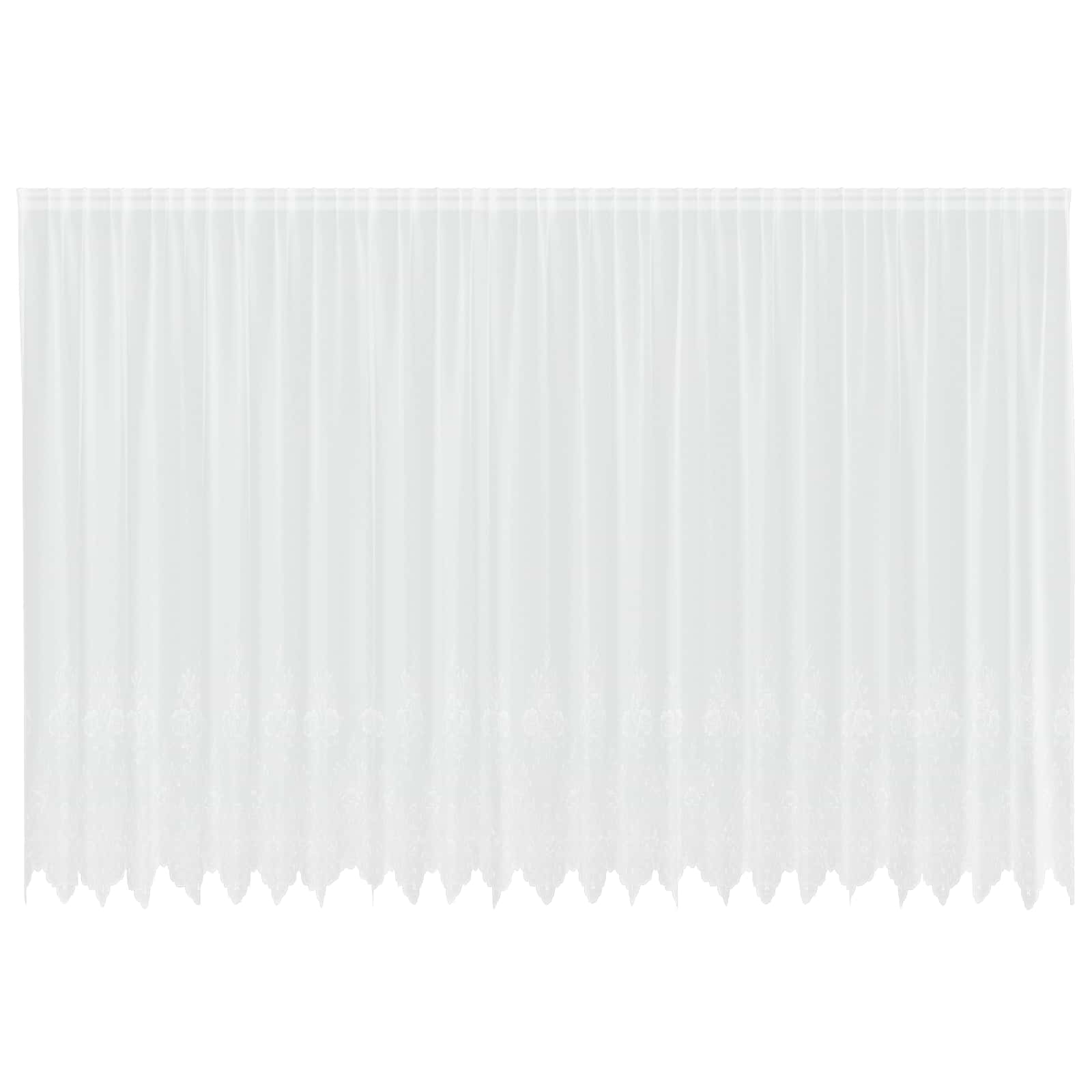 Lace Gardin Med Gardiner Blomstret 200 X 600 Cm Polyester - Billede 2