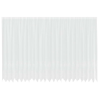 Lace Gardin Med Gardiner Blomstret 200 X 600 Cm Polyester - Billede 2