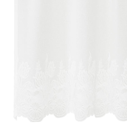 Lace Gardin Med Gardiner Blomstret 100 X 150 Cm Polyester - Billede 5
