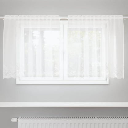 Lace Gardin Med Gardiner Blomstret 100 X 150 Cm Polyester - Hovedbillede