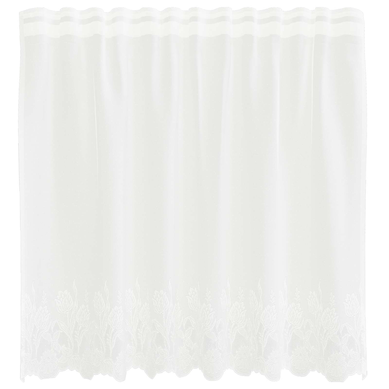 Lace Gardin Med Gardiner Blomstret 100 X 150 Cm Polyester - Billede 2
