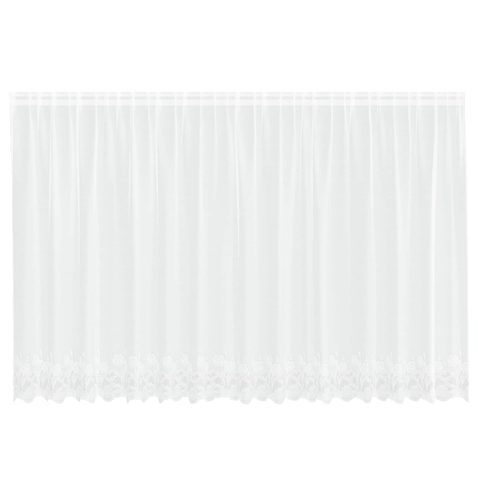 Lace Gardin Med Gardiner Blomstret 180 X 400 Cm Polyester - Billede 2