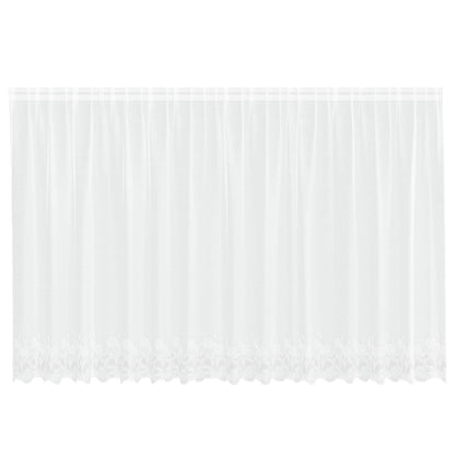Lace Gardin Med Gardiner Blomstret 180 X 400 Cm Polyester - Billede 2