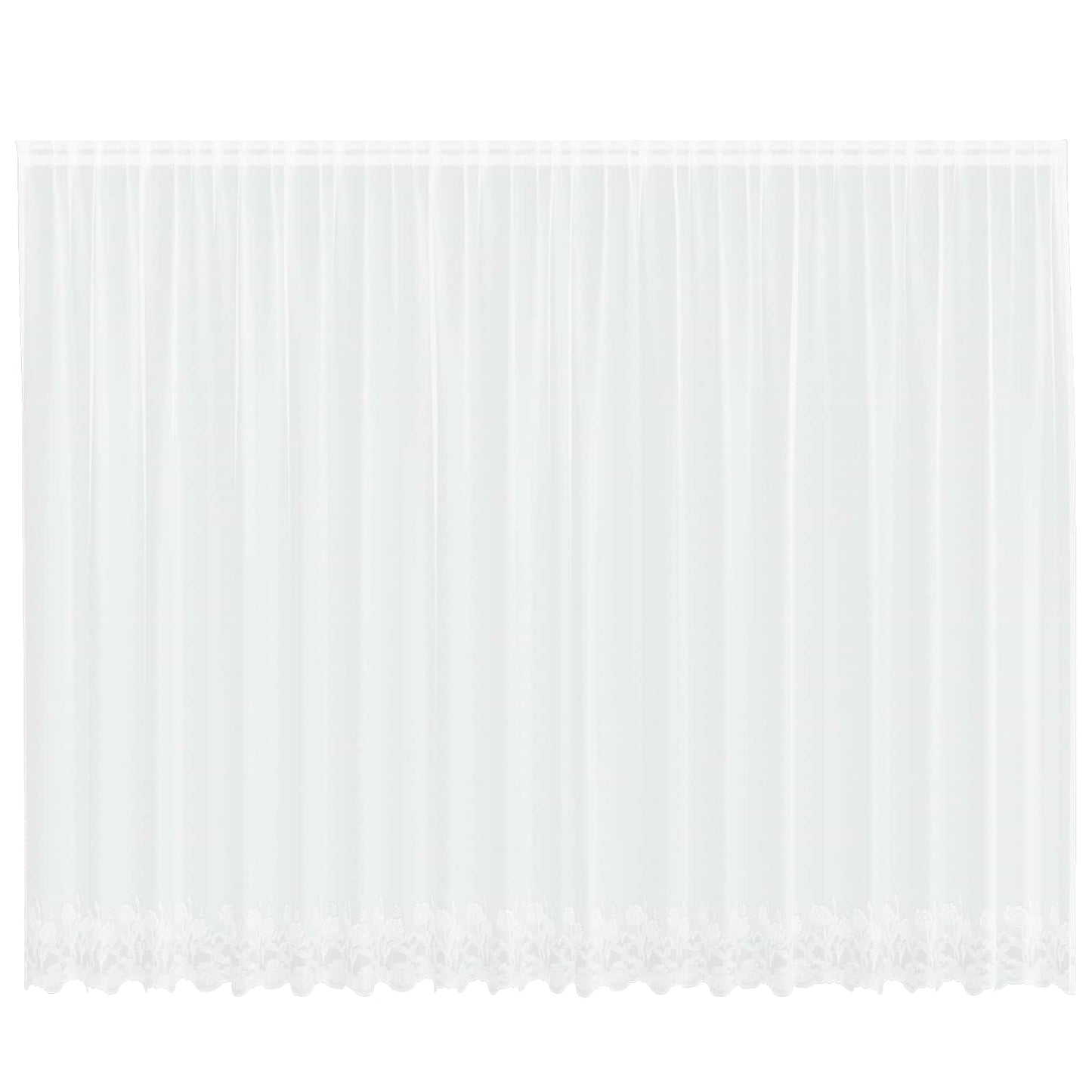 Lace Gardin Med Gardiner Blomstret 245 X 500 Cm Polyester - Billede 2