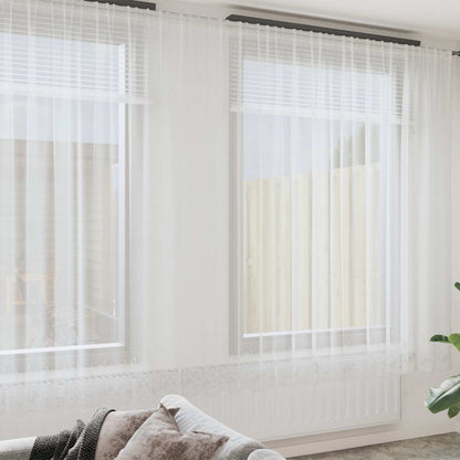 Lace Gardin Med Gardiner Blomstret 280 X 750 Cm Polyester - Hovedbillede