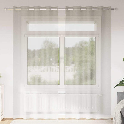 Voile Gardin Med Gardiner 2 Dele 175 X 140 Cm Polyester