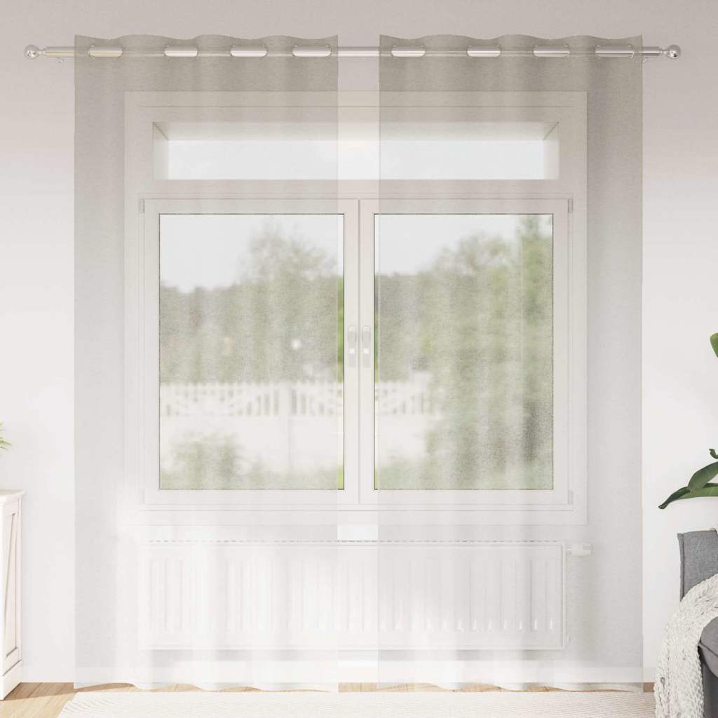 Voile Gardin Med Gardiner 2 Dele 175 X 140 Cm Polyester
