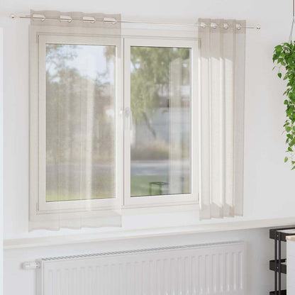 Voile Gardin Med Gardiner 2 Dele 175 X 140 Cm Polyester
