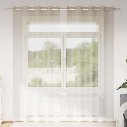 Voile Gardin Med Gardiner 2 Dele 175 X 140 Cm Polyester