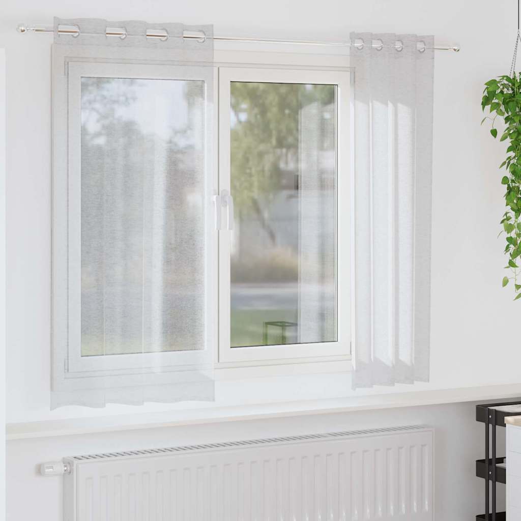 Voile Gardin Med Gardiner 2 Dele 175 X 140 Cm Polyester