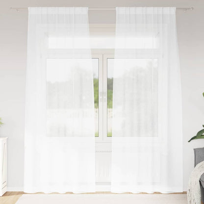 Voile Gardin Med Gardiner 2 Dele 175 X 140 Cm Polyester