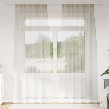 Voile Gardin Med Gardiner 2 Dele 175 X 140 Cm Polyester
